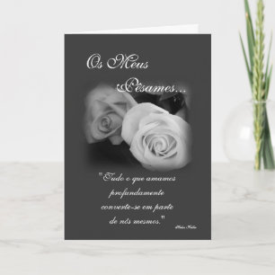 Portuguese: Pesames a preto e branco Card