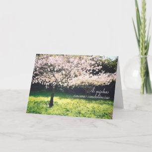 Portuguese: Pêsames /frase inspiracional/ sympathy Card
