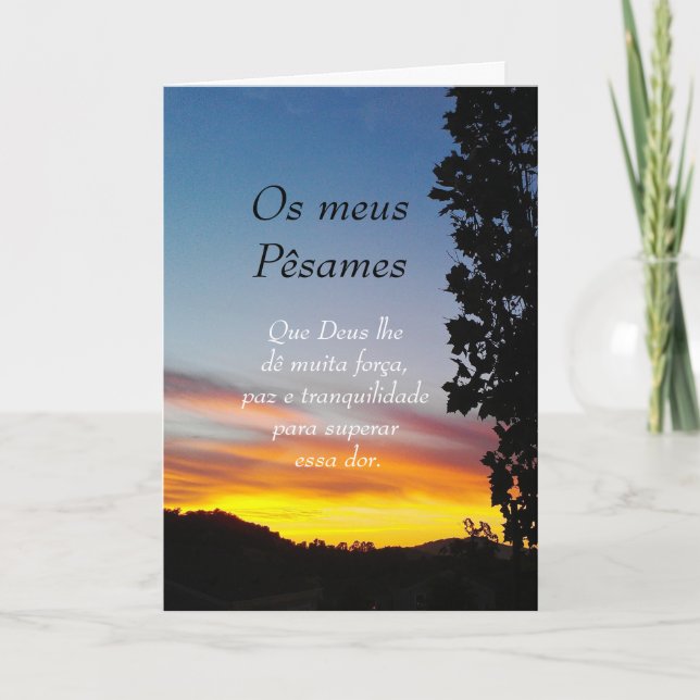 Portuguese: Pesames/Sympathy Card (Front)