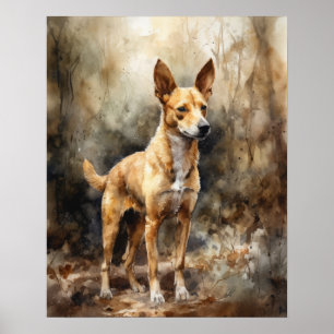 Portuguese Podengo Dog Art Print Poster