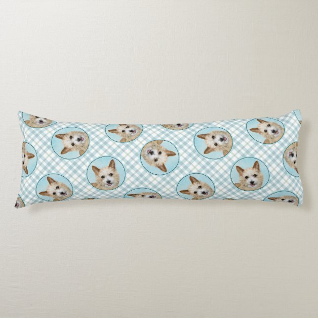 Portuguese Podengo Pequeno Painting Original Art Body Cushion (Front)