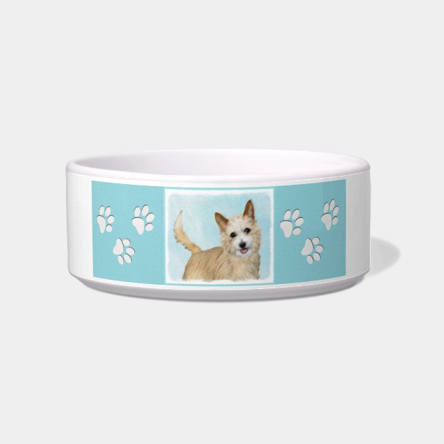 Portuguese Podengo Pequeno Painting - Original Art Bowl (Right)