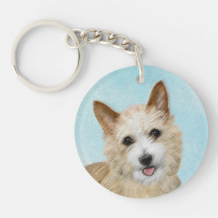 Portuguese Podengo Pequeno Painting - Original Art Key Ring
