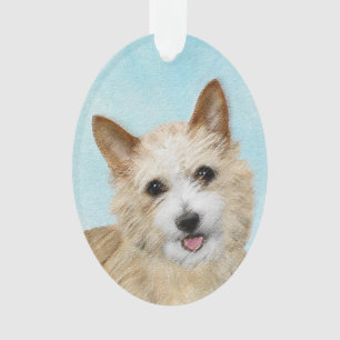 Portuguese Podengo Pequeno Painting - Original Art Ornament