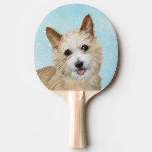 Portuguese Podengo Pequeno Painting - Original Art Ping Pong Paddle