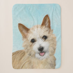Portuguese Podengo Pequeno Painting - Original Art Sherpa Blanket