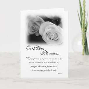 Portuguese: Poem of Condolences Card