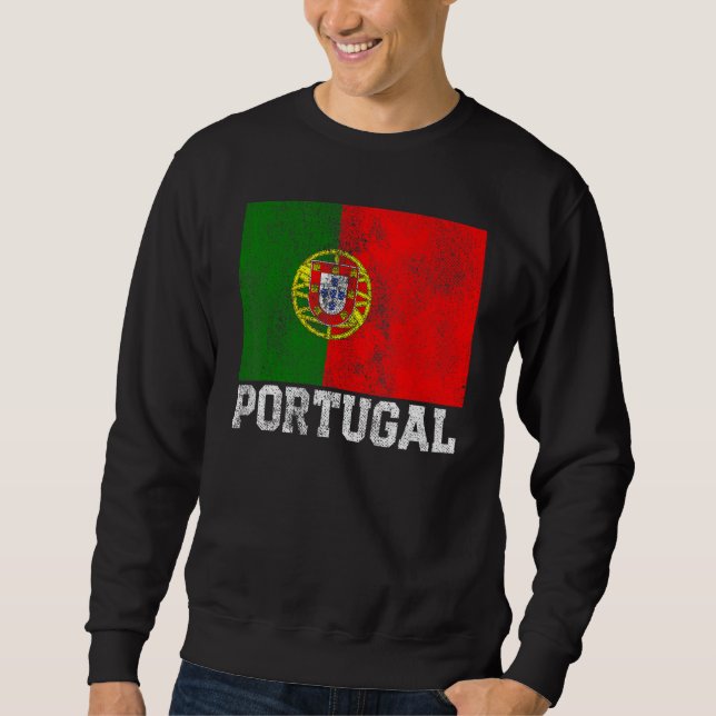 Portuguese Portugal Flag Pride Roots Country Famil Sweatshirt (Front)