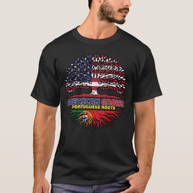 Portuguese Portugal US American USA United States T-Shirt (Front)