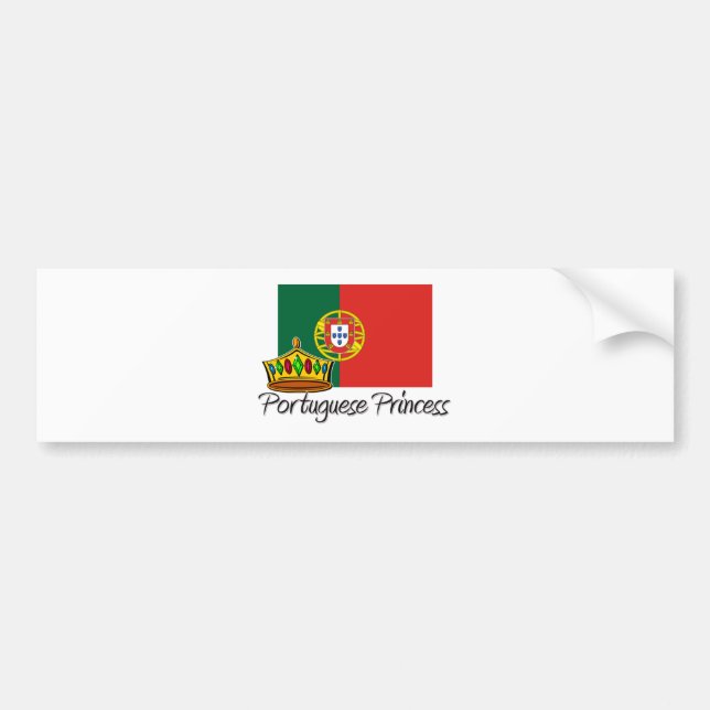 Portuguese Princess Bumper Sticker (Front)