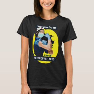 Portuguese Proud Frontline Worker Rosie Riveter Nu T-Shirt