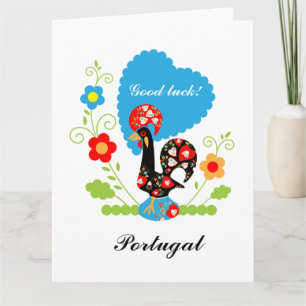 Portuguese Rooster Card