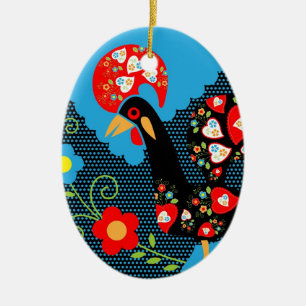Portuguese Rooster Ceramic Ornament