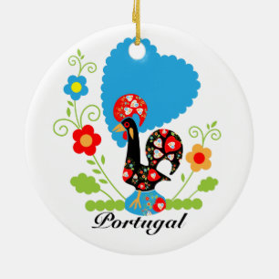 Portuguese Rooster Ceramic Ornament