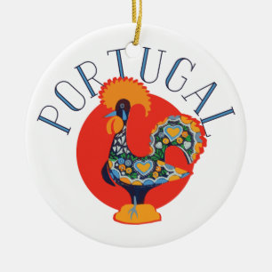 Portuguese Rooster Ceramic Ornament