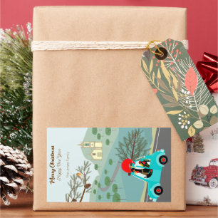 Portuguese Rooster Christmas festive ride Rectangular Sticker