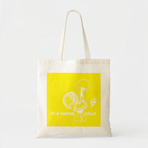 Portuguese Rooster Early Riser Modern Silhouette Tote Bag