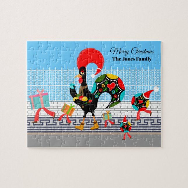Portuguese Rooster Gifts and Baubles Parade Jigsaw Puzzle (Horizontal)