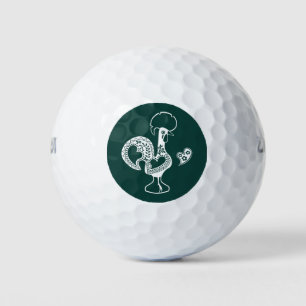 Portuguese Rooster Good Luck - Boa Sorte Golf Balls