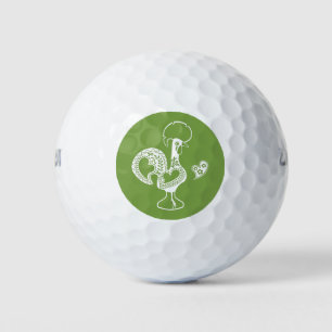 Portuguese Rooster Good Luck - Boa Sorte Golf Balls