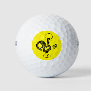 Portuguese Rooster Good Luck - Boa Sorte Golf Balls
