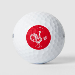 Portuguese Rooster Good Luck - Boa Sorte Golf Balls