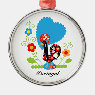 Portuguese Rooster Metal Ornament