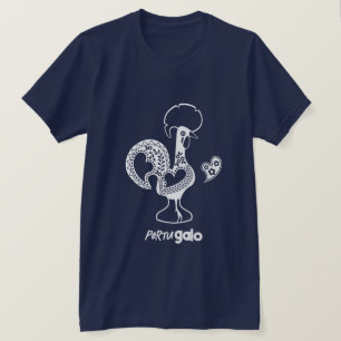 Portuguese Rooster Modern Silhouette T-Shirt