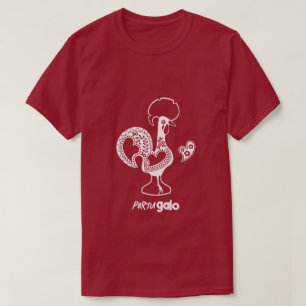 Portuguese Rooster Modern Silhouette T-Shirt