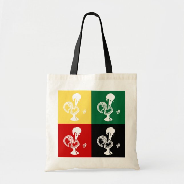 Portuguese Rooster of Barcelos colorful pattern Tote Bag (Front)
