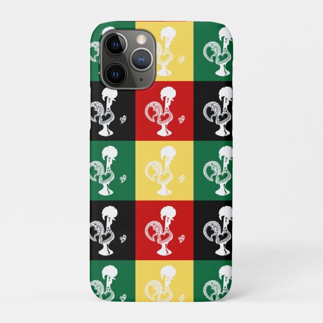 Portuguese Rooster of Barcelos colourful pattern Case-Mate iPhone Case (Back)