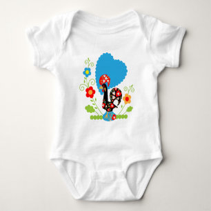 Portuguese Rooster of Luck Baby Bodysuit