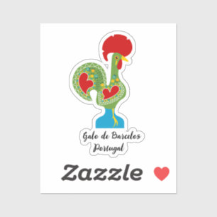 Portuguese Rooster of Luck in green colour