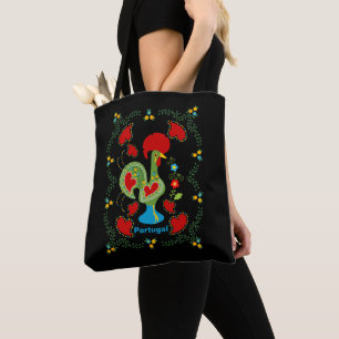 Portuguese Rooster of Luck in green colour Tote Bag