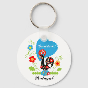 Portuguese Rooster of Luck Key Ring
