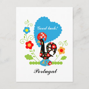 Portuguese Rooster Postcard