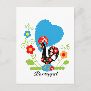 Portuguese Rooster Postcard