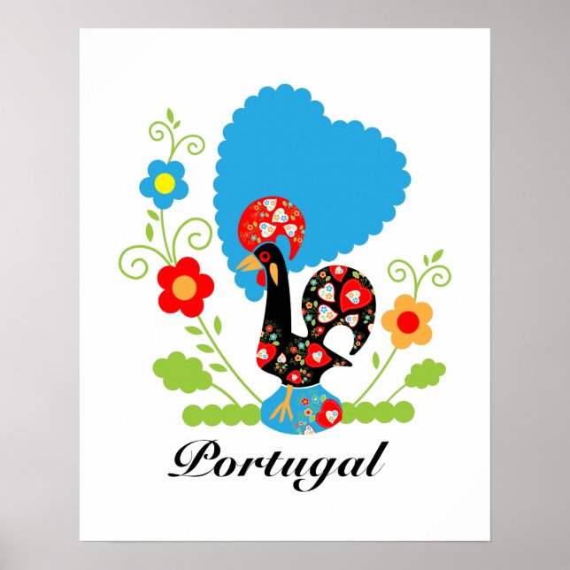 Portuguese Rooster Poster (Front)