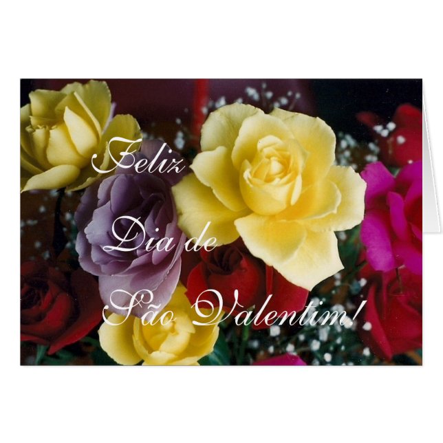 Portuguese: Rosas para o Dia de Sao Valentim! (Front Horizontal)