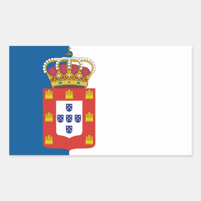 Portuguese Royal Flag Sticker (Front)