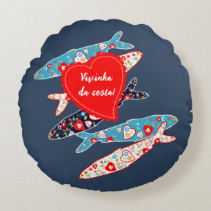 Portuguese sardines round cushion