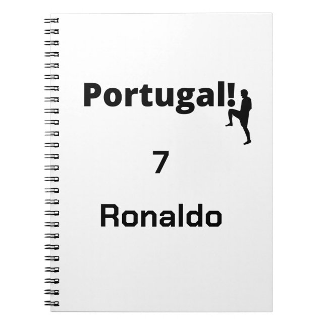 Portuguese Soccer Player customisable Notebook (Front)