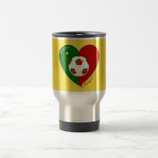 Portuguese SOCCER Team. "PORTUGAL" Football Travel Mug