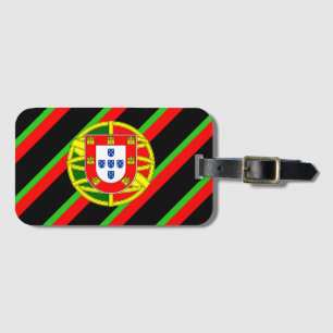 Portuguese stripes flag luggage tag