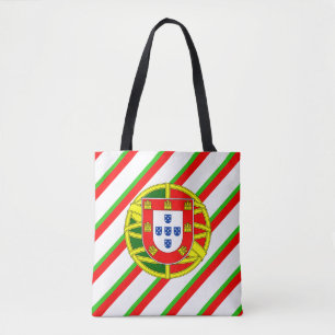 Portuguese stripes flag tote bag