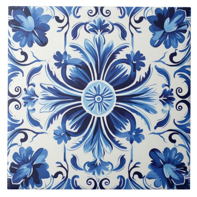 Portuguese style cute pattern  ceramic tile (Front)