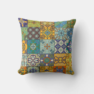 Portuguese Talavera Tile Design Cushion