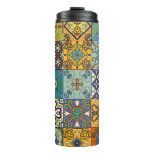 Portuguese Talavera Tile Design Thermal Tumbler