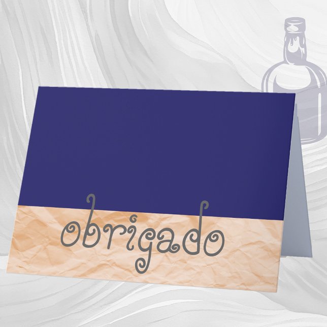 Portuguese Thank You Note- Obrigado Card (Creator Uploaded)