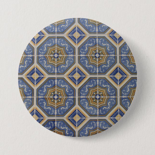 Portuguese tile 7.5 cm round badge (Front)